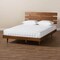 Baxton Studio Anzia Mid-Century Walnut Finished Wood Queen Size Platform bed 159-9610 - alternate 7
